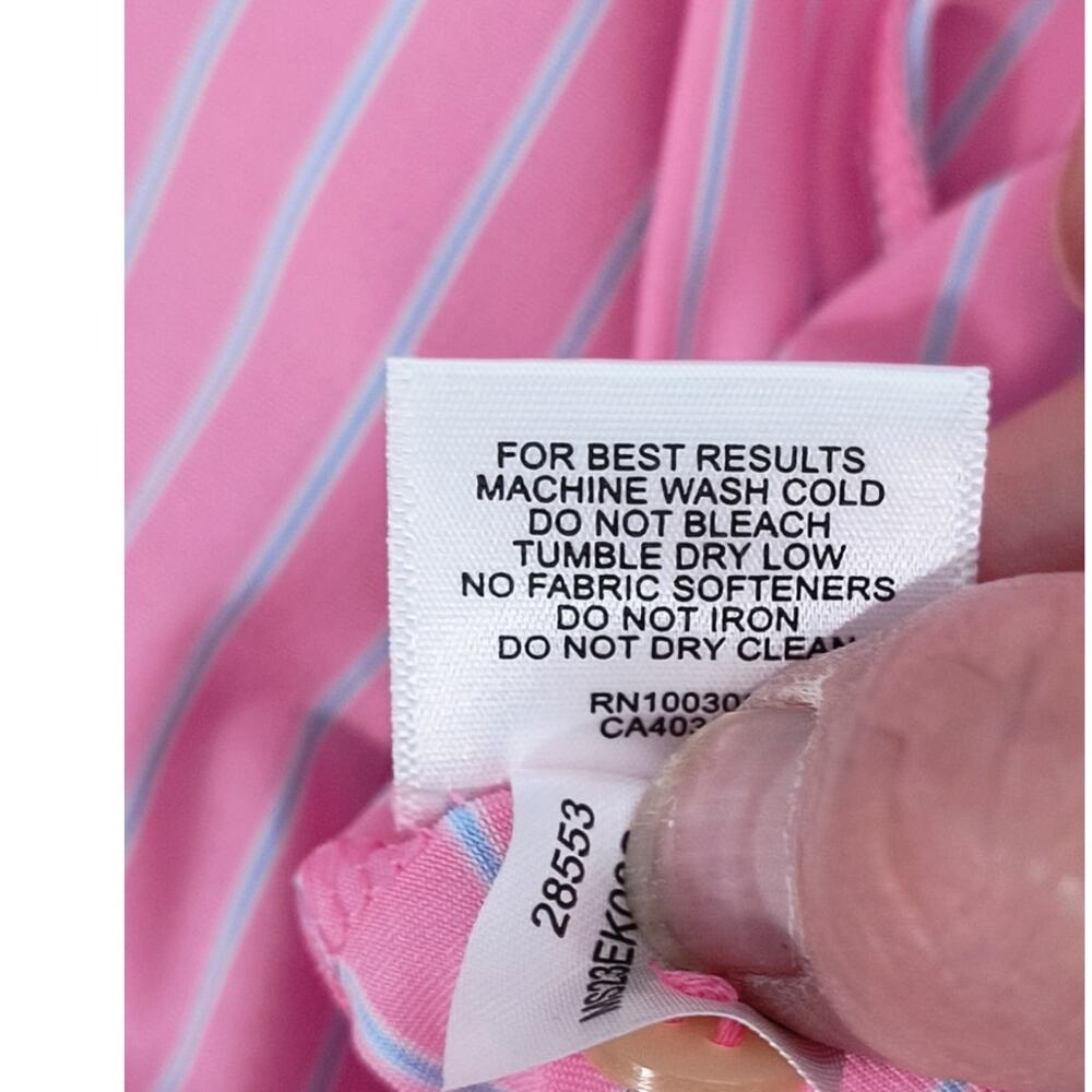 Peter Millar Summer Comfort Golf Polo Shirt Mens Sz XL Pink Stripe Short Sleeve - Picture 12 of 16